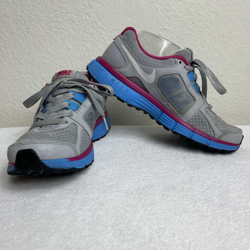 454240-019 Nike Dual Fusion ST2 Gray Blue Running Shoes Womens Size 9